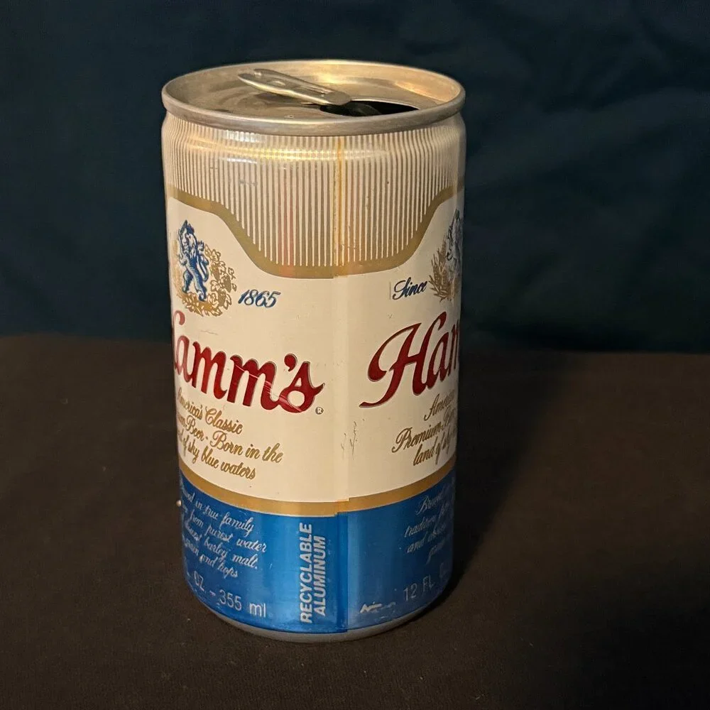Hamm's Beer aluminum pull-tab tin vintage beer can